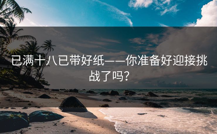 已满十八已带好纸——你准备好迎接挑战了吗? 已满十八已带好纸——你准备好迎接挑战了吗?